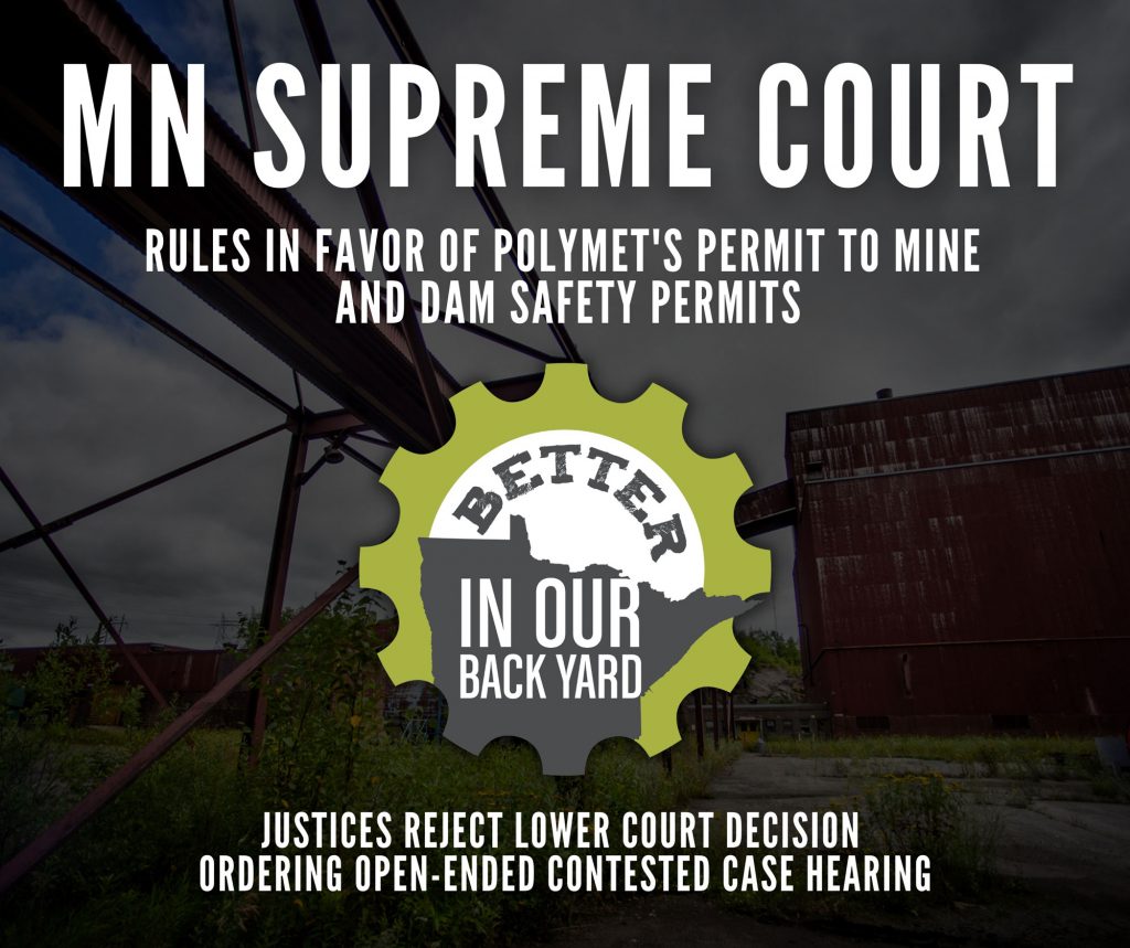 CONGRATULATIONS DNR AND POLYMET – Better In Our Back Yard