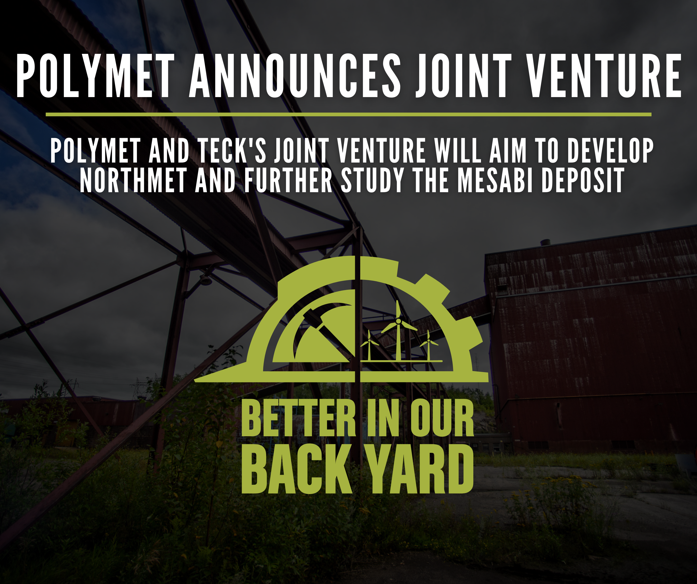 PolyMet and Teck Resources Announce Joint Venture